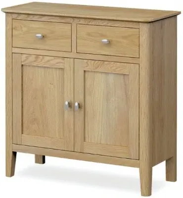 Bath Oak Compact 2 Door Sideboard - Pale Oak