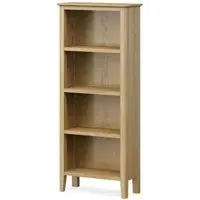 Bath Oak Narrow Bookcase - Pale Oak
