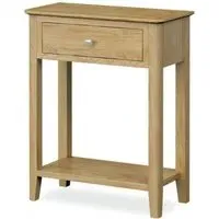 Bath Oak Telephone Table with Drawer - Pale Oak