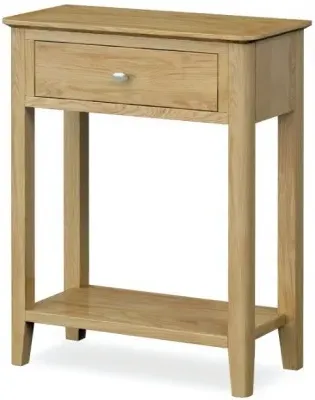 Bath Oak Telephone Table with Drawer - Pale Oak