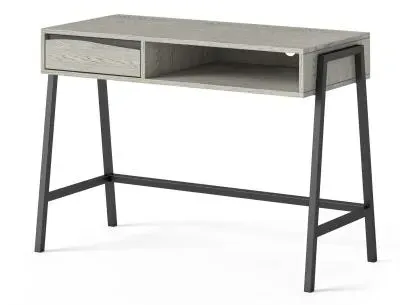 Brooklyn 1 Drawer Writing Desk - Grey, Oak image
