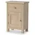 Country Oak 1 Door Telephone Cupboard - White Washed
