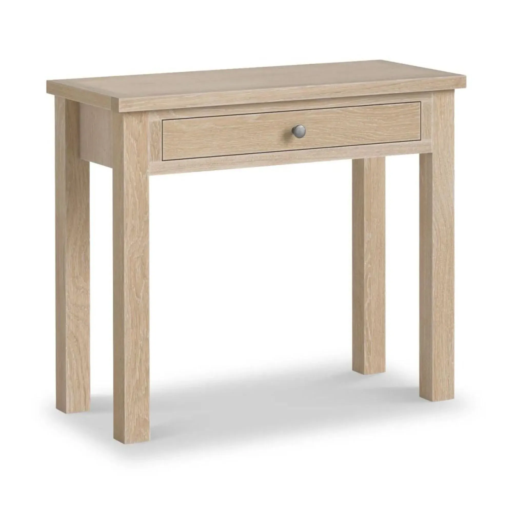Country Oak 1 Drawer Desk - White Washed