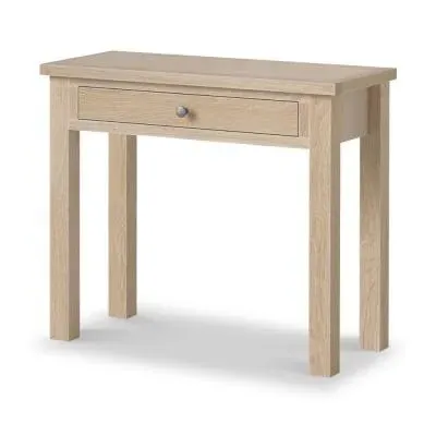 Country Oak 1 Drawer Desk - White Washed image
