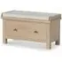 Country Oak 1 Drawer Hallway Bench - White Washed