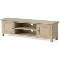 Country Oak 160cm 2 Door TV Unit - White Washed