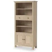 Country Oak 2 Door Display Unit - White Washed