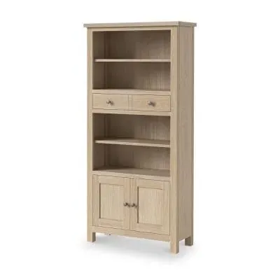 Country Oak 2 Door Display Unit - White Washed