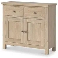 Country Oak 2 Door Medium Sideboard - White Washed
