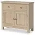 Country Oak 2 Door Medium Sideboard - White Washed