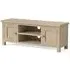 Country Oak 2 Door TV Unit with Storage - White Washed
