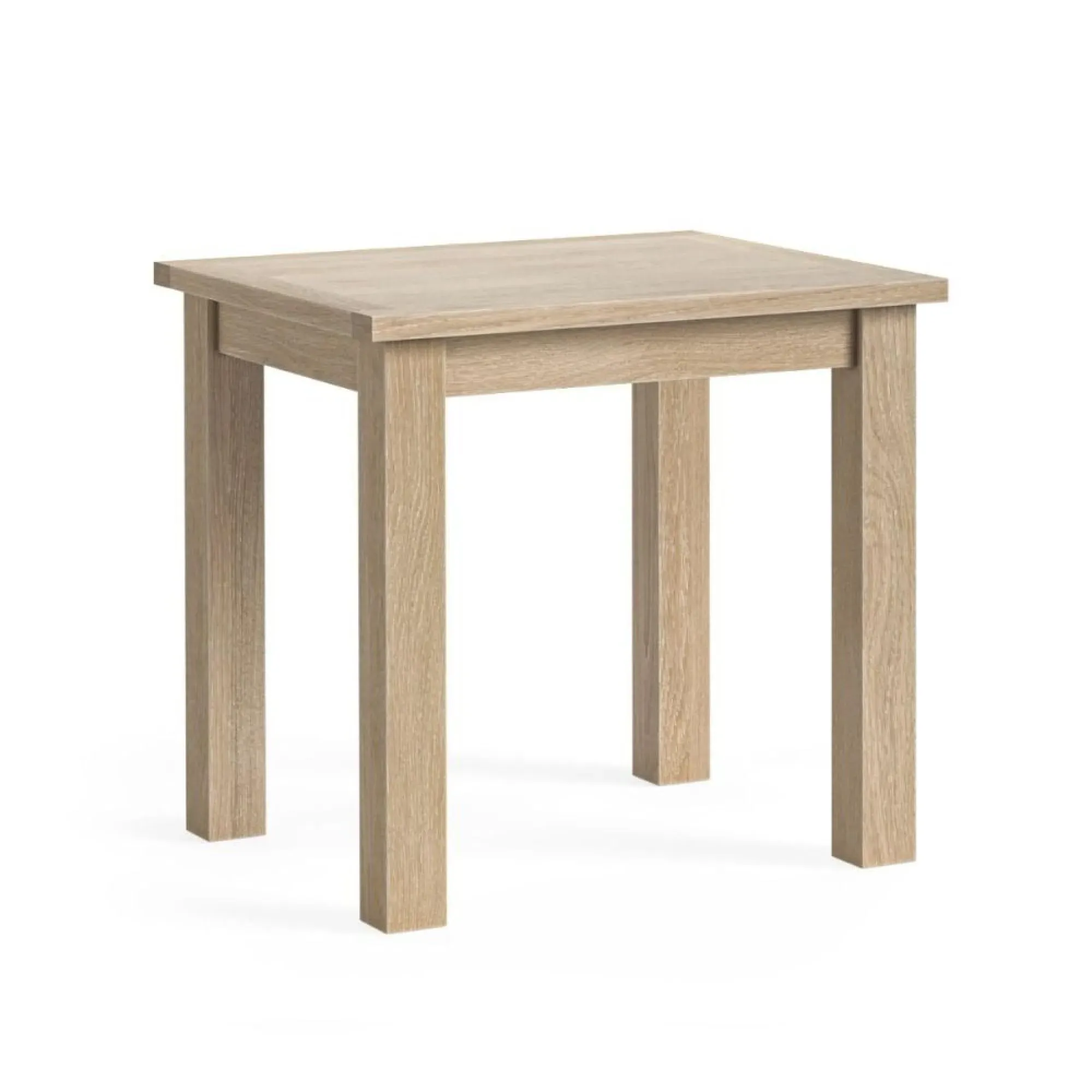 Country Oak 2-Seater Bistro Dining Table - White Washed, Oak