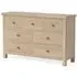 Country Oak 3+4 Drawer Wide Chest - White Washed
