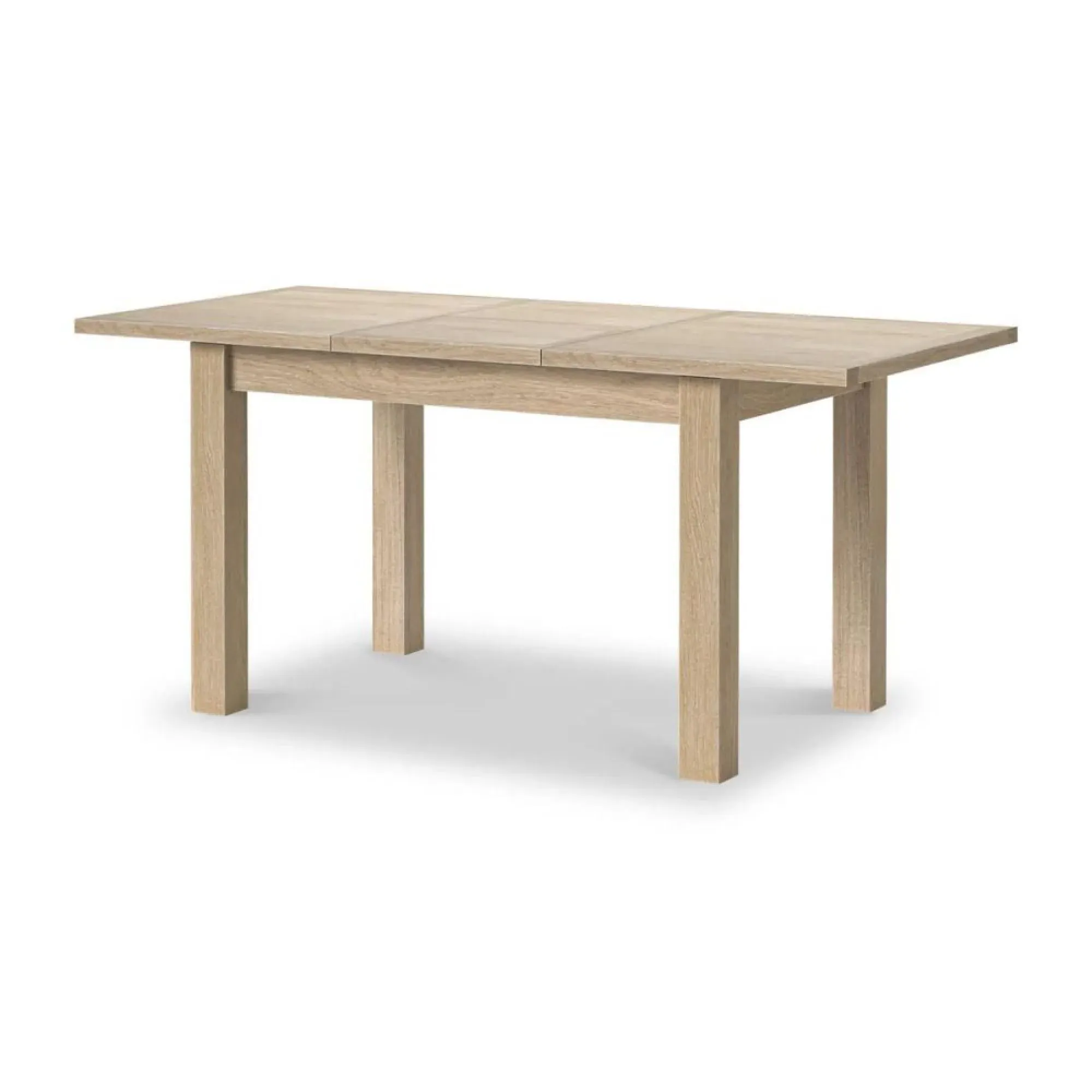 Country Oak 4-6 Seater Extendable Dining Table - White Washed