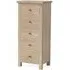 Country Oak 5 Drawer Tall Chest - White Washed