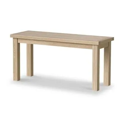 Country Oak Dining Bench - White Washed image