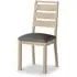 Country Oak Dining Chair - Grey, Boucle