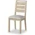 Country Oak Dining Chair - White, Boucle