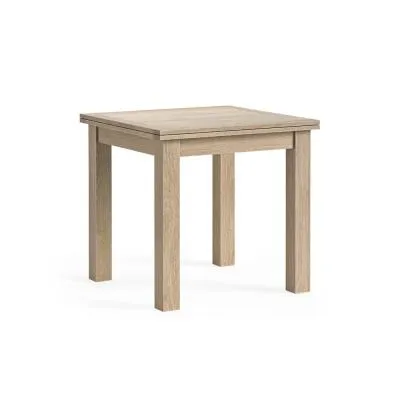 Country Oak Flip Top Dining Table - White Washed