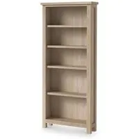 Country Oak Large Bookcase - White Washed