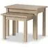 Country Oak Nest of 2 Tables - White Washed