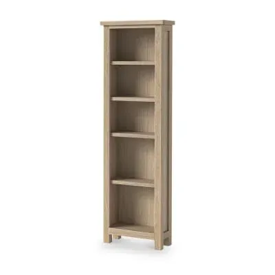 Country Oak Slim Bookcase - White Washed image