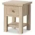 Country Oak Square Lamp Table with Drawer - White Washed