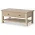 Country Oak Storage Coffee Table - White Washed