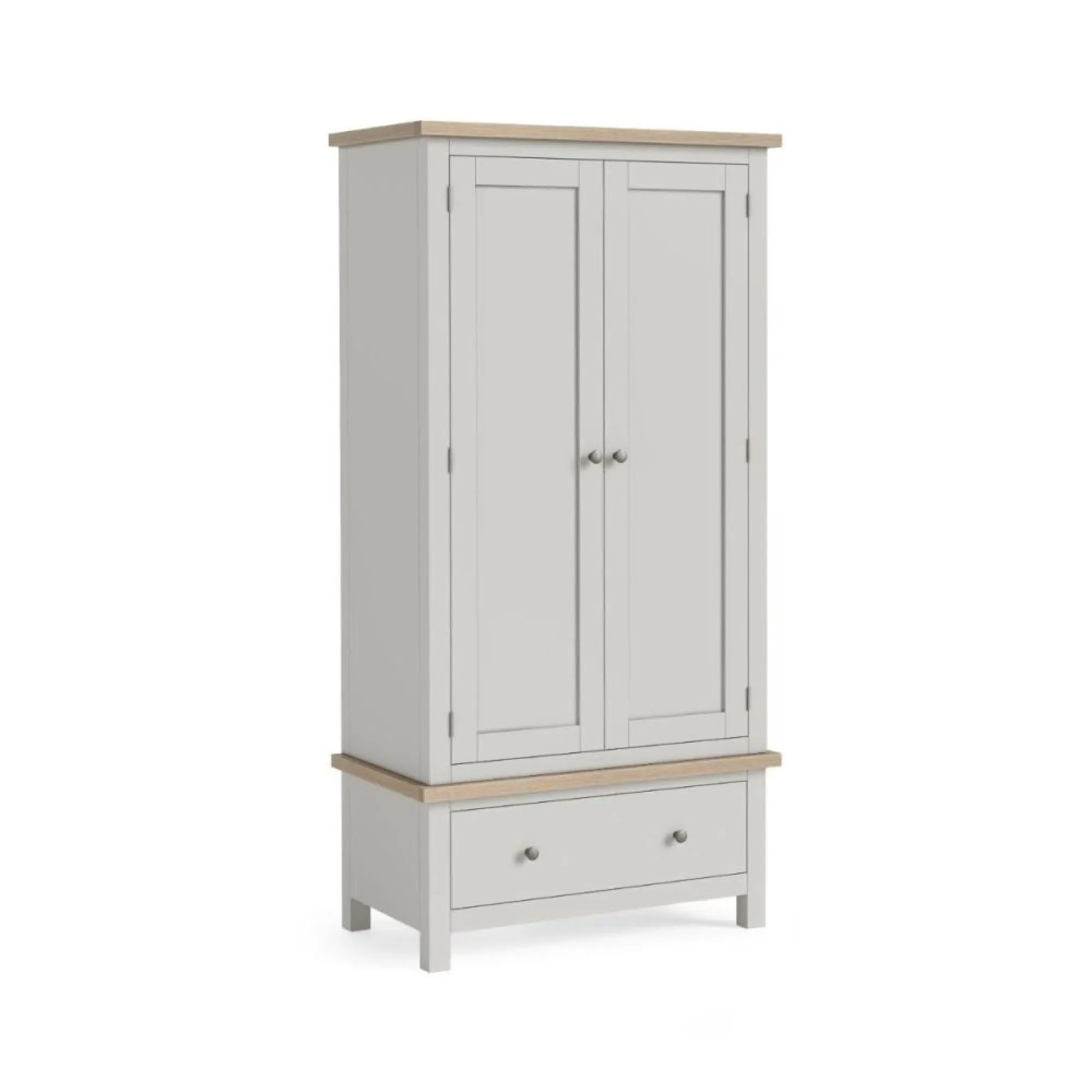 Grey 2 Door Gents Wardrobe - Light Grey