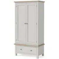 Grey 2 Door Gents Wardrobe - Light Grey