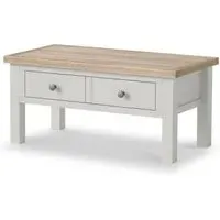 Grey 2 Drawer Coffee Table - Light Grey