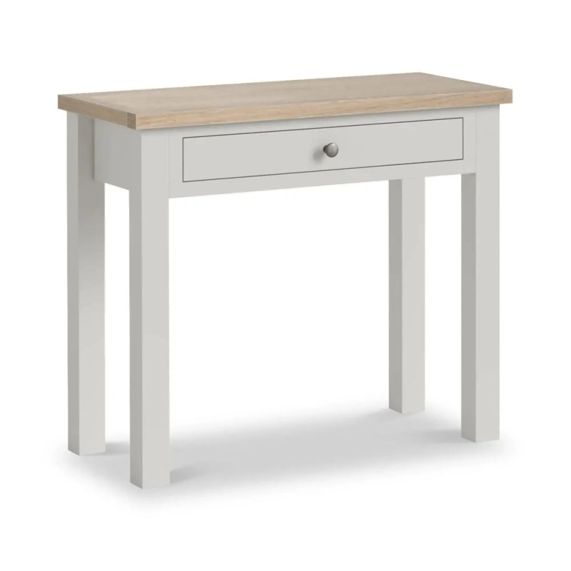 Grey Painted 1 Drawer Desk - Light Grey