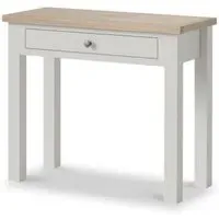 Grey Painted 1 Drawer Desk - Light Grey