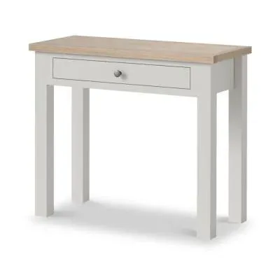Grey Painted 1 Drawer Desk - Light Grey