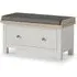 Grey Painted 1 Drawer Hallway Bench - Light Grey