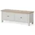 Grey Painted 2 Drawer Large Bench - Light Grey