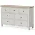 Grey Painted 3+4 Drawer Wide Chest - Light Grey