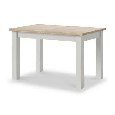 Grey Painted 4-6 Seater Extendable Dining Table - Light Grey