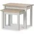 Grey Painted Nest of 2 Tables - Light Grey