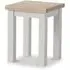 Grey Painted Square Lamp Table - Light Grey