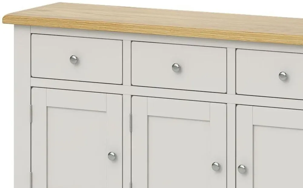 Guildford 3 Door Sideboard - Grey, Oak