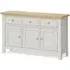 Guildford 3 Door Sideboard - Grey, Oak