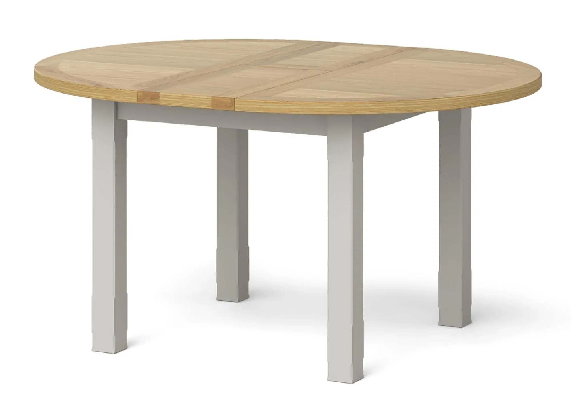 Guildford 4-6 Seater Oval Extending Dining Table - Grey, Oak