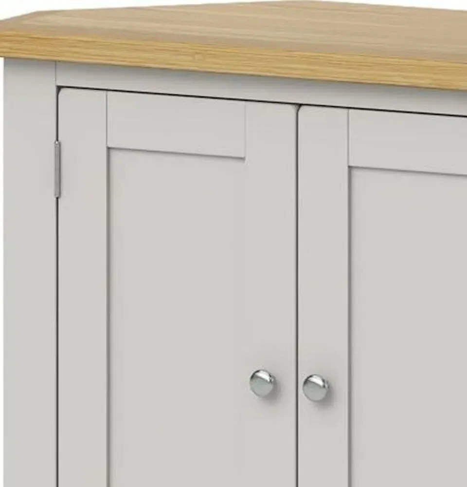 Guildford Corner Cabinet - Grey, Oak