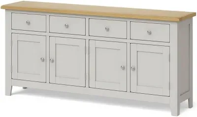 Guildford Extra Large 4 Door Sideboard - Grey, Oak image