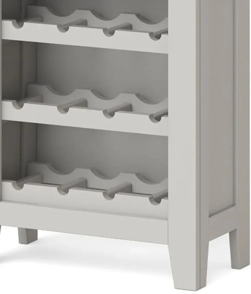 Guildford Wine Cabinet with Drawer - Grey, Oak