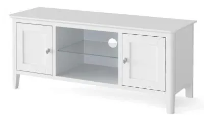 Hampstead 120cm TV Unit with Storage - White image
