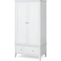 Hampstead 2 Door Wardrobe with Drawer - White