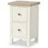 Hampstead 2 Drawer Narrow Bedside Cabinet - White