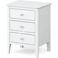 Hampstead 3 Drawer Bedside Cabinet - White